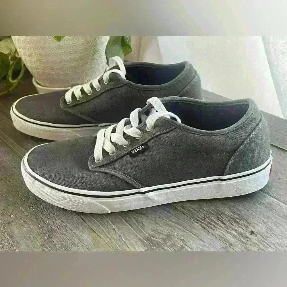 Vans Atwood Pewter/White Canvas Skate Shoes/Sneaker Men's Size 8.5 - Picture 3 of 8